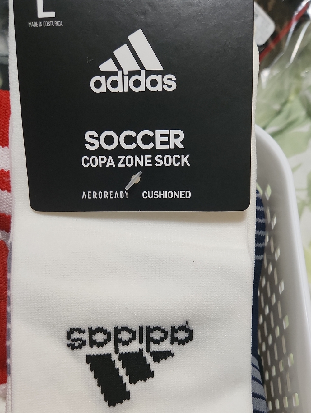 adidas Men’s Soccer Copa Zone Crew Socks — White Size L 9 -13